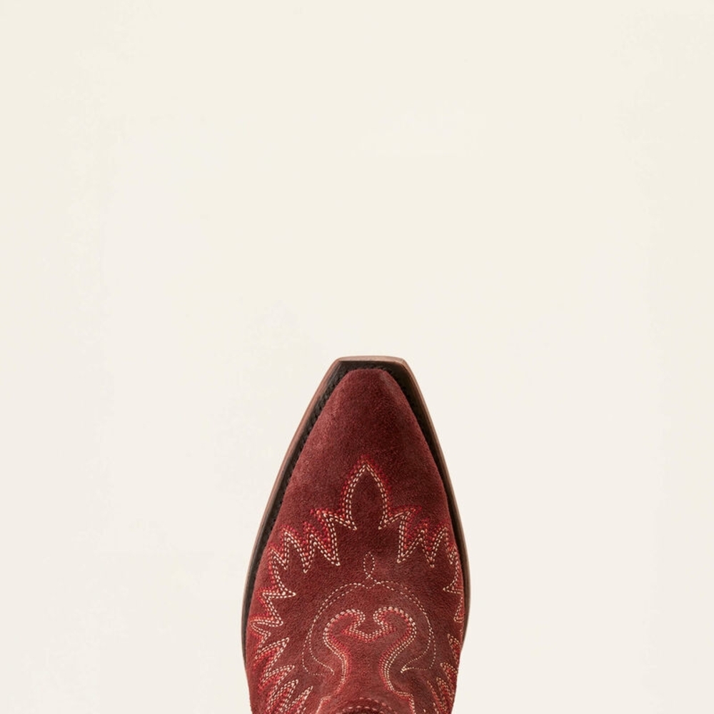 Ariat Dixon Merlot Suede Embroidered Ankle Boots NIB - Picture 7 of 11